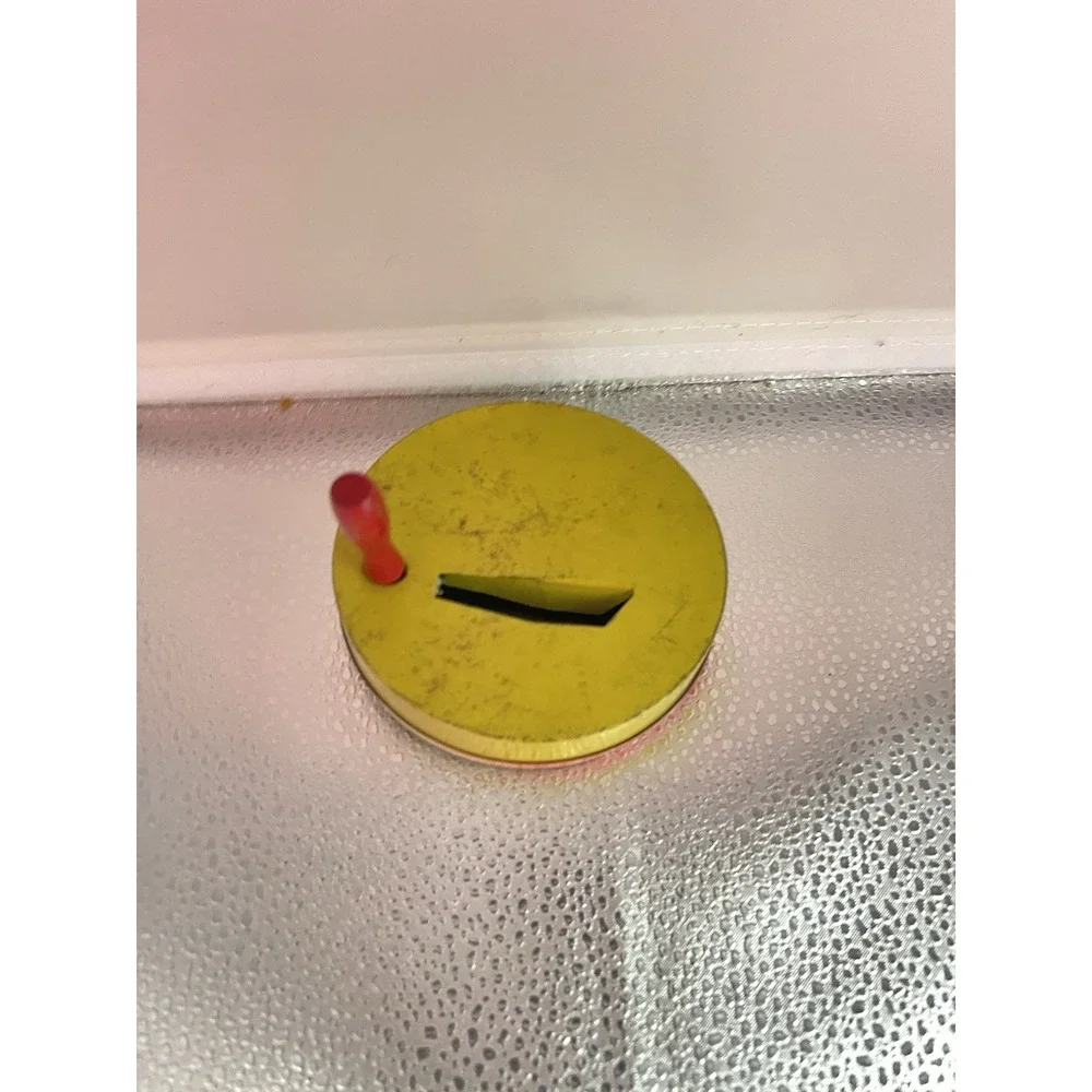 vintage spinning noise maker tin litho toy, Clown artwork great graphics, colors